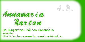annamaria marton business card